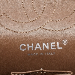 Pre Owned Chanel Metallic Quilted Leather Mini Reissue 2.55 Classic 224 Flap Bag