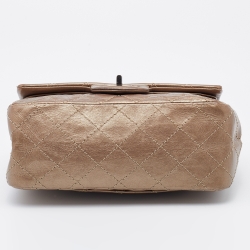 Pre Owned Chanel Metallic Quilted Leather Mini Reissue 2.55 Classic 224 Flap Bag