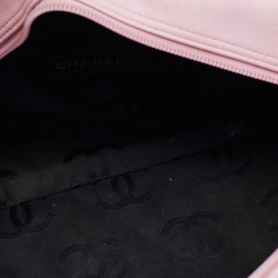 Pre Owned Chanel Pink/Black Quilted Leather CC Ligne Cambon Bag