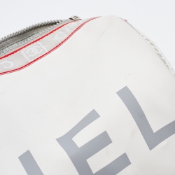 Pre Owned Chanel White/Grey Coated Canvas Sport Ligne Mini Duffle Bag