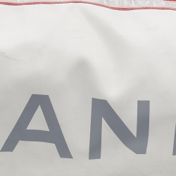 Pre Owned Chanel White/Grey Coated Canvas Sport Ligne Mini Duffle Bag