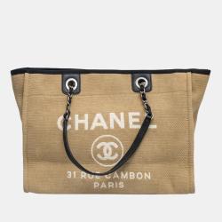Chanel Beige Canvas Deauville Tote Bag Chanel