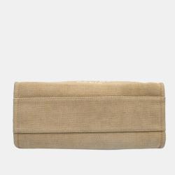 Pre Owned Chanel Beige Canvas Deauville Tote Bag 