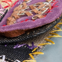 Pre Owned Chanel Multicolor Patchwork Jumbo Classic Single Flap Bag