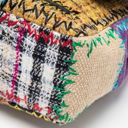 Pre Owned Chanel Multicolor Patchwork Jumbo Classic Single Flap Bag