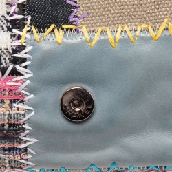 Pre Owned Chanel Multicolor Patchwork Jumbo Classic Single Flap Bag