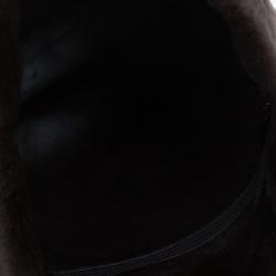 Pre Owned Chanel Brown Vintage Mink Tortoise Chain Tote