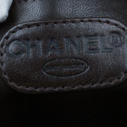 Pre Owned Chanel Brown Vintage Mink Tortoise Chain Tote