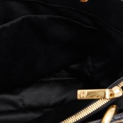 Pre Owned Chanel Black Quilted Caviar Leather GST Shopper Tote