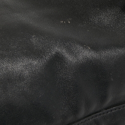 Pre Owned Chanel Black Leather Modern Chain Rhodoid Flap Bag 