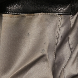 Pre Owned Chanel Black Leather Modern Chain Rhodoid Flap Bag 