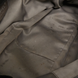 Pre Owned Chanel Black Leather Modern Chain Rhodoid Flap Bag 