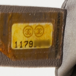 Pre Owned Chanel Black Leather Modern Chain Rhodoid Flap Bag 