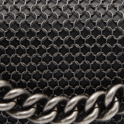 Pre Owned Chanel Black Leather Small Chainmail Boy Flap Bag