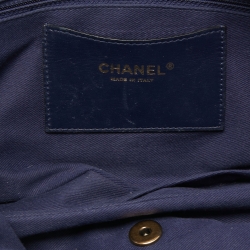 Pre Owned Chanel Bronze Quilted Iridescent Leather Jumbo Portobello Flap Bag