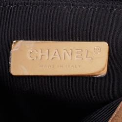 Pre Owned Chanel Beige Quilted Leather CC Chain Top Handle Bag