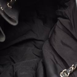 Pre Owned Chanel Black Iridescent Leather and Fabric CC Coco Cabas Hobo