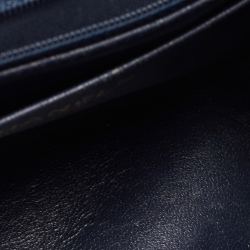 Chanel Navy Blue Quilted Leather Mini Square Classic Flap Bag
