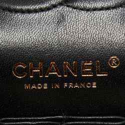 Pre Owned Chanel Black Quilted Leather Medium Classic Double Flap Bag