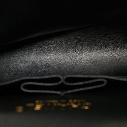 Pre Owned Chanel Black Quilted Leather Medium Classic Double Flap Bag