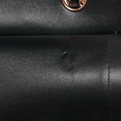 Pre Owned Chanel Black Quilted Leather Medium Classic Double Flap Bag