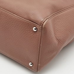 Pre Owned Chanel Old Rose Leather Cerf Shopper Tote