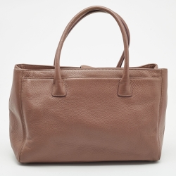 Pre Owned Chanel Old Rose Leather Cerf Shopper Tote