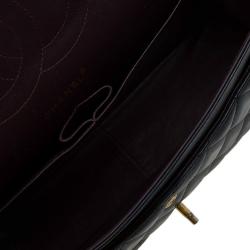 مملوكة مسبقًا Chanel Black Quilted Leather Jumbo Classic Double Flap Bag