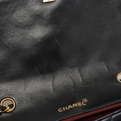 Pre Owned Chanel Black Quilted Leather Vintage Diana Flap Bag