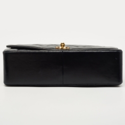Pre Owned Chanel Black Quilted Leather Vintage Diana Flap Bag