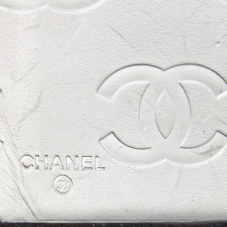 Pre Owned محفظة شانيل طويلة كامبون ليغن ين جلد مبطن أسود