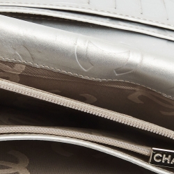 Pre Owned محفظة شانيل طويلة كامبون ليغن ين جلد مبطن أسود