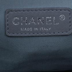 مملوكة مسبقًا Chanel Blue Quilted Tweed Stitched Nylon Small Bubble Shoulder Bag