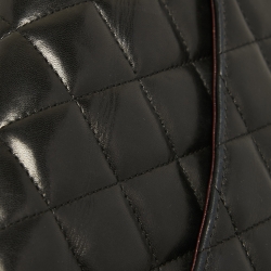 Pre Owned Chanel Black Quilted Leather Maxi Classic Double Flap Bag