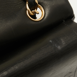 Pre Owned Chanel Black Quilted Leather Maxi Classic Double Flap Bag