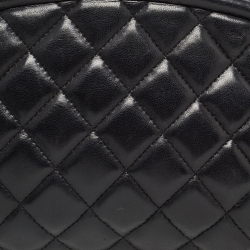 Pre Owned Chanel Black Quilted Leather Timeless Classic Clutch