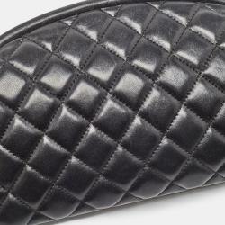 Pre Owned Chanel Black Quilted Leather Timeless Classic Clutch