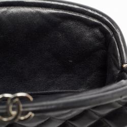 Pre Owned Chanel Black Quilted Leather Timeless Classic Clutch