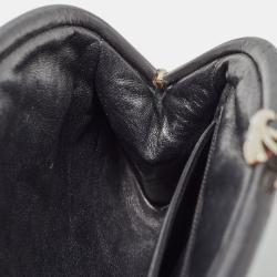 Pre Owned Chanel Black Quilted Leather Timeless Classic Clutch