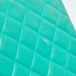 Pre Owned Chanel Green Quilted Lambskin Leather Maxi Classic Double Flap Bag