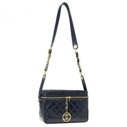 مملوكة مسبقًا Chanel Black Lambskin Leather Vintage Crossbody