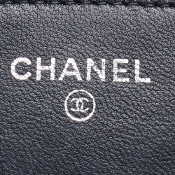 Chanel Black Quilted Leather Classic Wallet on Chain