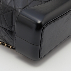 Pre Owned Chanel Black Quilted Leather Small Gabrielle Backpack