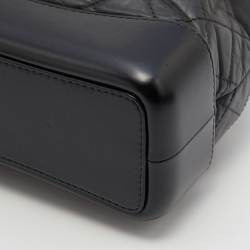 Pre Owned Chanel Black Quilted Leather Small Gabrielle Backpack