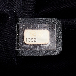 Pre Owned Chanel Black Quilted Aged Leather Karl's Cabas Tote