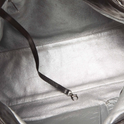 Pre Owned Chanel Black Leather Modern Chain East/West Tote 
