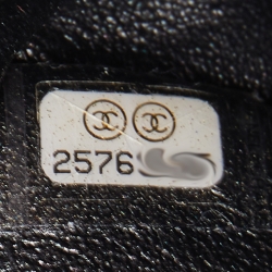 Pre Owned Chanel Dark Grey Patent Leather Single Flap Small Shoulder Bag