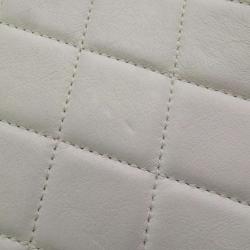 Chanel White/Black Lambskin vintage flap bag