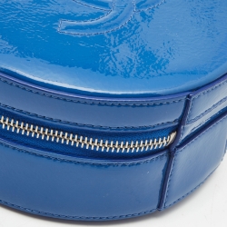 Pre Owned Chanel Blue Patent Leather Round as Earth Bag