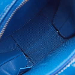 Pre Owned Chanel Blue Patent Leather Round as Earth Bag